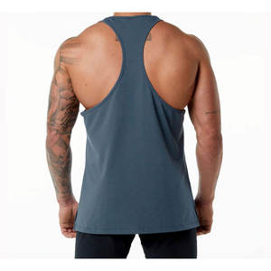 Gilet sans manches personnalisé pour hommes, fitness, musculation, vêtements de sport, évacuation de l'humidité, débardeur, dos imprimé en spandex - Product Image 2