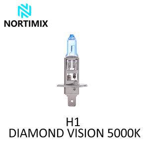 Ampoule de remplacement pour phare de voiture et moto Nortimix <span class=keywords><strong>H1</strong></span> 12V 55W, halogène bleu, verre de quartz résistant aux UV, avec garantie de 1000 heures - Product Image 1