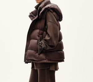 2025 hommes nouveau Style hiver veste de haute qualité imperméable bulle Gilet respirant fermeture éclair Polyester bouffant gilet OEM ODM - Product Image 3