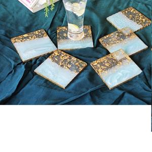 Dessous de verre en résine personnalisables Offre Spéciale Design de tasse à thé classique avec tapis et tampons à logo attrayant pour boissons - Product Image 2