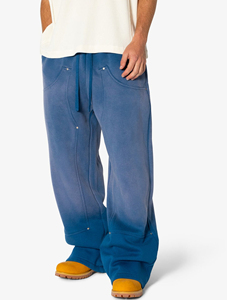 Comprar pantalones de chándal holgados de pierna recta de gran tamaño con logotipo personalizado lavado ácido pantalones de chándal acampanados de peso pesado 2026 - Product Image 4