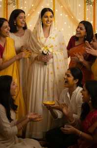 Custom Artificial Flower Pearl Dupatta Handmade Bridal Veil Henna Ceremony Chunri Nikah Stole Women Odhni Haldi Outfit Accessory - Product Image 4