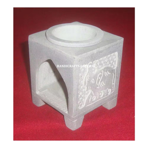 New Creative <b>Elephant</b> Design Natural Soapstone Carving Aroma Oil Burner For Home Decoration And Gifting Purpose Item Wholesaler - Product Image 1