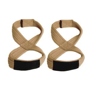 Haute qualité doux et réglable coton Polyester matériel Fitness sécurité Figure huit sangles d'haltérophilie à bas prix - Product Image 1