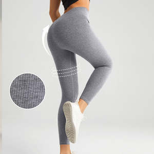 Custom Logo High Waist Yoga <b>Leggings</b> for Women Breathable Fitness Clothing Tie Dye <b>Pattern</b> Knitted Cotton Spandex Gym <b>Leggings</b> - Product Image 3