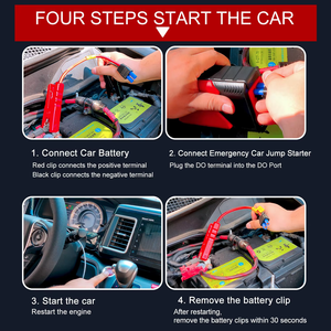 Paquete de Emergencia Multifunción, Dispositivo de Arranque de 12v, Potenciador de Batería de Coche, Arrancador de Emergencia para Camión - Product Image 4