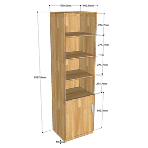 KS68149 4-Tier Standing Type Rubber Wood Cabinet Drawers Home Storage Office Organizer for Living Room Tableware Easy - Product Image 4