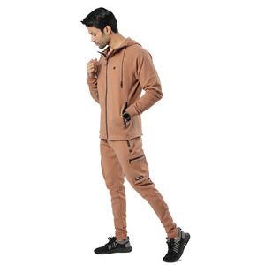 Survêtement de sport d'hiver personnalisable OEM pour hommes, ensemble de jogging 2 pièces de qualité supérieure avec techniques imprimées - Product Image 3