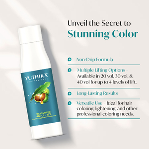 Yuthika Professional <b>40</b> <b>Volume</b> Hair <b>Developer</b> 1000ml 12% Concentration for Hair Color Made in India - Product Image 2