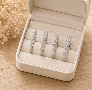 Magnifique alliance vintage en diamant de laboratoire 0,44 ct E-F VS en or massif 14 carats, sertie de griffes, cadeau de mariage ou d'anniversaire, certifiée IGI - Product Image 3