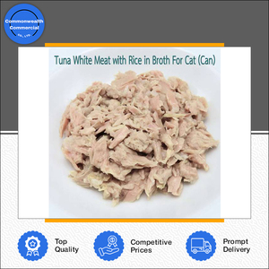 El mejor distribuidor del mundo de origen tailandés, los mejores suministros de alimentos para mascotas, la carne blanca de atún más vendida con arroz en caldo para gatos (lata) - Product Image 4