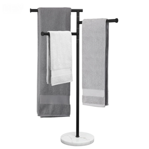 ชั้นวางผ้าขนหนูในห้องน้ำแบบตั้งได้ทำจากหินอ่อนและโลหะที่ทันสมัยพร้อมพื้นผิวที่หรูหราเหมาะสำหรับจัดเก็บในบ้านทุกวัน - Product Image 2