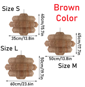 Top des tendances de haute qualité grandes lampes suspendues en rotin faites à la main vintage africaines à 3 niveaux du Vietnam - Product Image 5