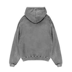 Sweat-shirt classique délavé à l'acide, ton rétro, polaire doux, pull chaud d'hiver, style robuste, mode quotidienne, confortable à porter - Product Image 2