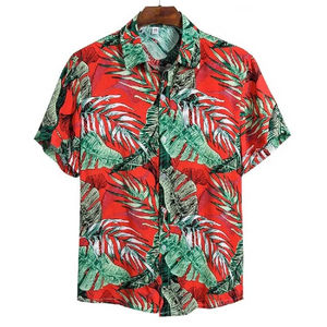 New Design Custom <b>Men's</b> <b>Beach</b> Casual Short Sleeve <b>Shirt</b> 100% Cotton Printed Summer <b>Beach</b> Wear - Product Image 1