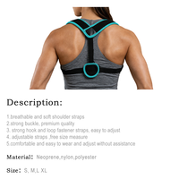 Correcteur de posture en néoprène à logo personnalisé CE, prix d'usine, ceinture de soutien ajustable pour la clavicule