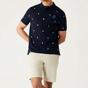 Polo brodé pour homme de haute qualité, élégant, à manches courtes, en coton doux, coupe confortable pour un usage décontracté - Product Image 3