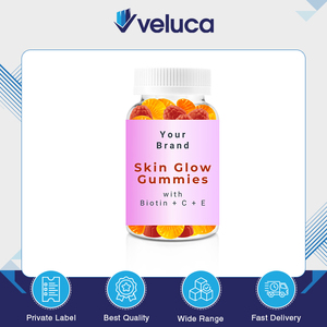 La mayoría de los proveedores de suplementos sanitarios de calidad genuina, botella de 60 quilates de caramelo de goma Skin Glow con biotina + C + E al mejor precio - Product Image 3