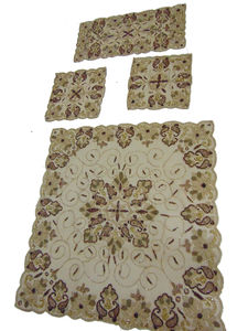 Elegant Embroidery Pearl Bead Table Cover for Dining Table Luxury Lace <b>Tablecloth</b> with Handcrafted Beaded Detailing - Product Image 3