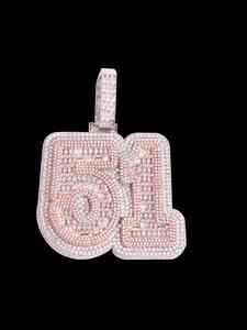 Colgante de Diamante Moissanite para Fiestas, Regalos Personalizados de Alta Calidad, Bonito, Unisex, Chapado en Oro de 22 Quilates, Plata de Ley 925 - Product Image 2