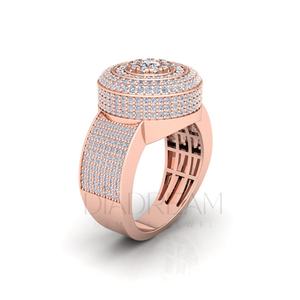Bague Hip Hop élégante pour homme en argent sterling 925 avec moissanite et diamants glacés, clarté VVS améliorée, plaqué or, idéale pour un anniversaire - Product Image 6