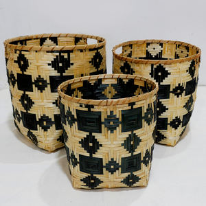 Panier de rangement pliable Artex Dong Thap en bambou tressé, écologique, grand format, fait main au Vietnam, style rustique et tendance pour la lessive - Product Image 4