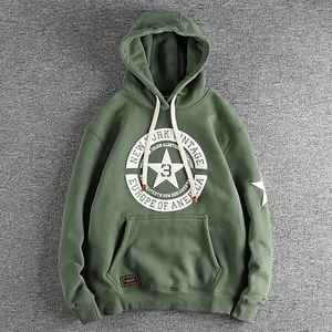 OEM personnalisé 100% sweat à capuche en molleton de coton imprimé étoile vintage pour hommes colorés de haute qualité 80% coton/20% polyester - Product Image 3