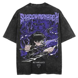 270g Camiseta de manga corta de algodón pesado Hombro caído DTF All-Cotton Loose Top Streetwear Ropa con logotipo frontal - Product Image 5