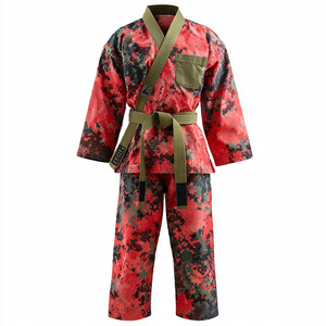 Combinaison de Taekwondo personnalisée camouflage pour hommes et femmes, entraîneur de boxe, combinaison de Taekwondo imprimée unisexe - Product Image 6