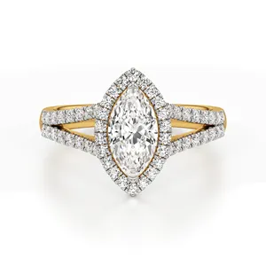 แหวนเพชรทรงมาควิส มาเจสติก ฮาโล - Product Image 3