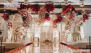 Decoración de Escenario para Recepción de Boda Americana, Marcos de Diseño de Ventana para Boda Asiática, Escenario Moderno con Temática de Boda, Escenario de Fibra Óptica - Product Image 6