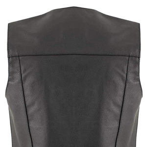 Vestes pour hommes, veste en cuir sans manches pour hommes, gilet de motard, vêtements d'extérieur tendance, style robuste, look moto - Product Image 1