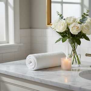 Serviette de toilette unie en coton turc 100% 50x70cm, haute absorption, écologique, imperméable, anti-taches, pour usage hôtelier moderne - Product Image 3