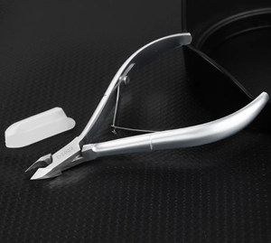 Cortaúñas de acero inoxidable con hoja curva de 6mm, herramientas de manicura para uñas de los pies y cutículas, alicates para recortar tijeras - Product Image 6