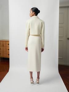 New Design <b>Women'S</b> Jackets <b>Crop</b> <b>Top</b> Giani Emb Cashmere-Blend Jacket 20%Cashmere 80%Wool <b>Women</b> S Clothing 2025 Whiteant Vietnam - Product Image 3