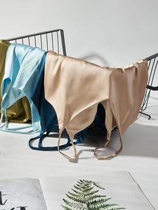 2025 Spaghetti Strap Top mujer Halter cuello en V básico blanco Cami sin mangas satén seda Tank Tops mujer verano - Product Image 6