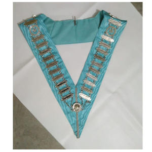 Collar de cadena SHRINER MASÓNICO DORADO sobre cuello de terciopelo rojo con joya gratis 3 juegos de colores azul rojo púrpura con joyas en 2025 - Product Image 2