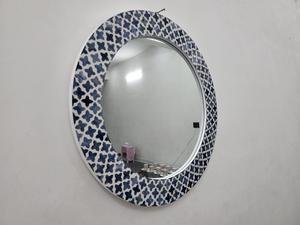 Espejo de Pared con Marco de Madera de Acacia y Resina de Lujo para Sala de Estar, Dormitorio, Vestíbulo, Decoración Elegante para el Hogar, Espejo de Madera con Incrustaciones de Resina - Product Image 6