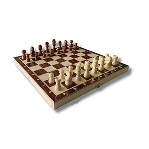 Jeux d'échecs et planches d'échecs de joueurs en bois nouvellement formés hautement finissant avec la vaisselle d'intérieur ensembles d'échecs de deux joueurs meilleurs pour l'adulte - Product Image 1