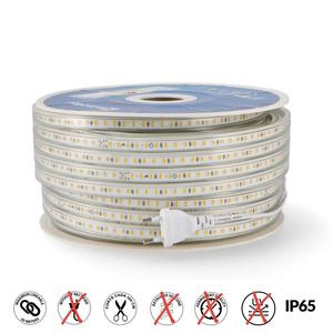 แถบไฟ LED SMD2835 220V กันน้ำปลั๊ก IP65ได้รับการรับรองจาก ETL RoHS สำหรับบันไดเพดานแถบไฟห้องครัว