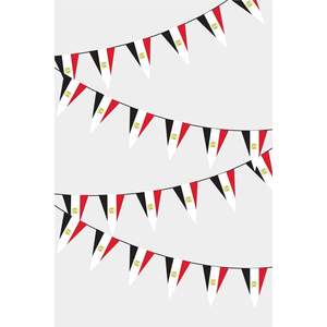 Egypt Triangular Flag Bunting for New Year and Valentine's Day Wall Decor Paper <b>Banner</b> for Event and Party Use - Product Image 1