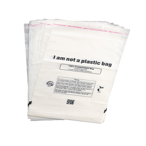 Bolsas de ropa de plástico PBAT PLA compostables biodegradables personalizadas 100%, tira de solapa autoadhesiva transparente, embalaje impreso - Product Image 2