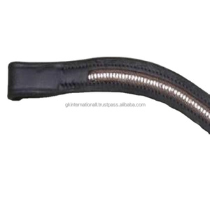 Venta caliente Top Trending Banda de cejas de caballo de cuero de canal vacío diseñada con 1 Fila de cristales transparentes pedrería mega Bling Brow Band - Product Image 1