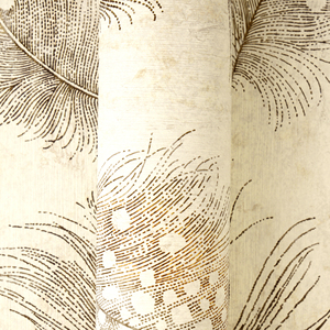 Papel Tapiz de Plumas de Pavo Real Hecho en Alemania, Rollos Beige Dorado, Estructura Textil de Vinilo No Tejido, Lavable, para Hogar, Sala de Estar, Hotel y Más - Product Image 5