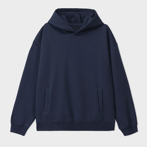 Sudadera con Capucha de Alta Calidad 100% Algodón, Transpirable, para Invierno, Manga Larga, Color Sólido, Informal, para Hombre, con Bolsillo Delantero - Product Image 1