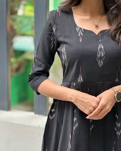 Robe longue d'été en coton avec de beaux imprimés - Product Image 3