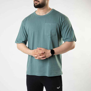 Camiseta de moda 100% algodón para hombre, tela cómoda de 260 gramos con estampado gráfico personalizado para ropa informal, diseño sólido - Product Image 3