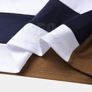 Camiseta de Manga Corta para Hombre, Color Marrón, con Detalles en Blanco y Azul Marino, Cuello Redondo, Diseño Casual con Serigrafía, Corte Holgado, 100% Algodón - Product Image 4