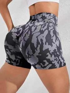 Custom <b>Manufacturers</b> Spandex Mid Waist Solid Seamless Yoga Shorts for Women Workout - Product Image 3