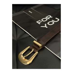 Bridge Buckle End Set Women's <b>Trouser</b> <b>Belt</b>, Jacket <b>Belt</b>, Dress <b>Belt</b>, Shirt <b>Belt</b> - Coffee - Product Image 3